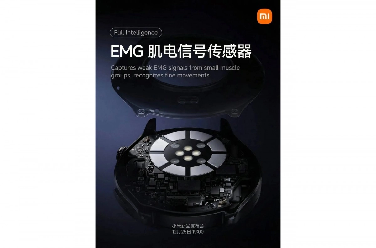Xiaomi Watch 5 internal EMG sensor