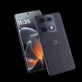 Motorola Signature series phone with triple camera module.