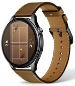 Xiaomi Watch 5 brown leather band with tennis screen