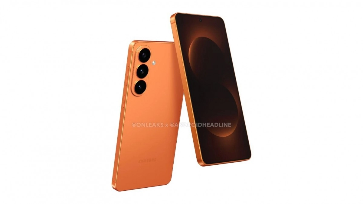 Orange Samsung Galaxy S26 concept phones