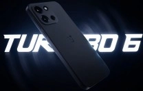 OnePlus Turbo 6 smartphone with triple camera.