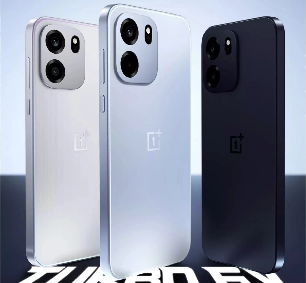 OnePlus Turbo 6 and 6V phones in white, blue, black.