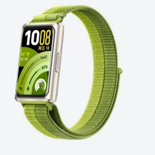Huawei Band 11 Pro with green fabric strap