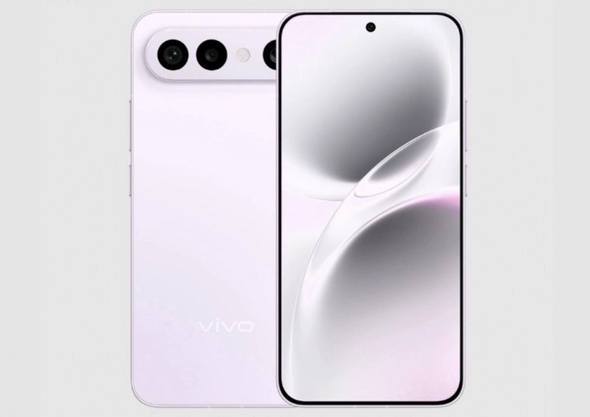 vivo X300 FE smartphone in purple color.