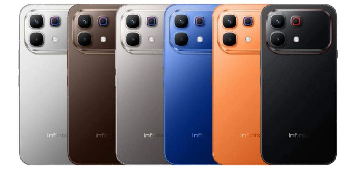 Infinix Note 60 phones in multiple colors.