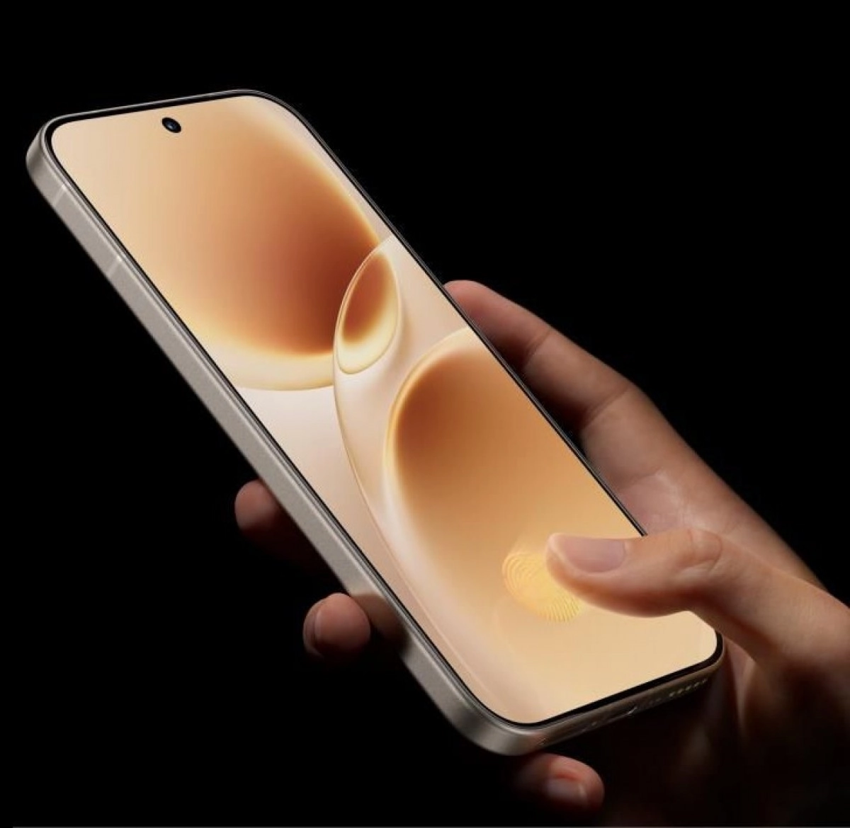 Vivo V70 phone with fingerprint sensor.