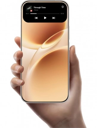 vivo V70 holding phone with music playing