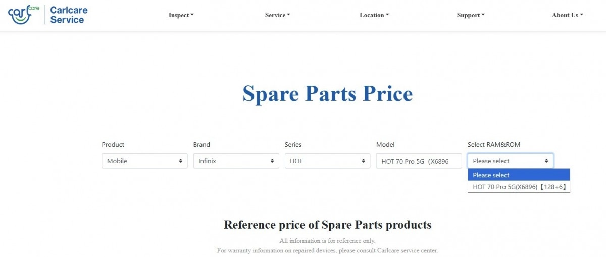 Infinix HOT 70 Pro 5G 128+6 RAM ROM