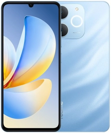 Realme P4 Lite light blue smartphone