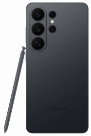 Samsung Galaxy S26 Ultra dark gray with stylus.