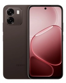 Oppo A6 brown phone front and back.